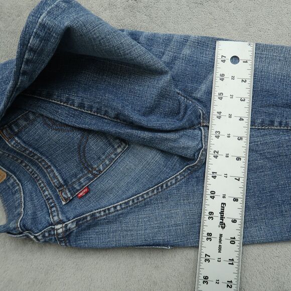 Levi's 505 Jeans Women's Size 4S Blue Mid-Rise Straight Denim 29" Inseam Stretch - Picture 6 of 16